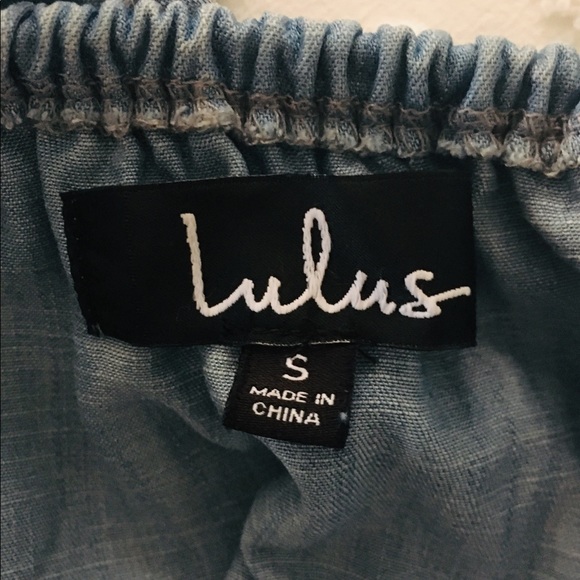 Lulu’s Chambray Off The Shoulder Dress - Picture 4 of 4